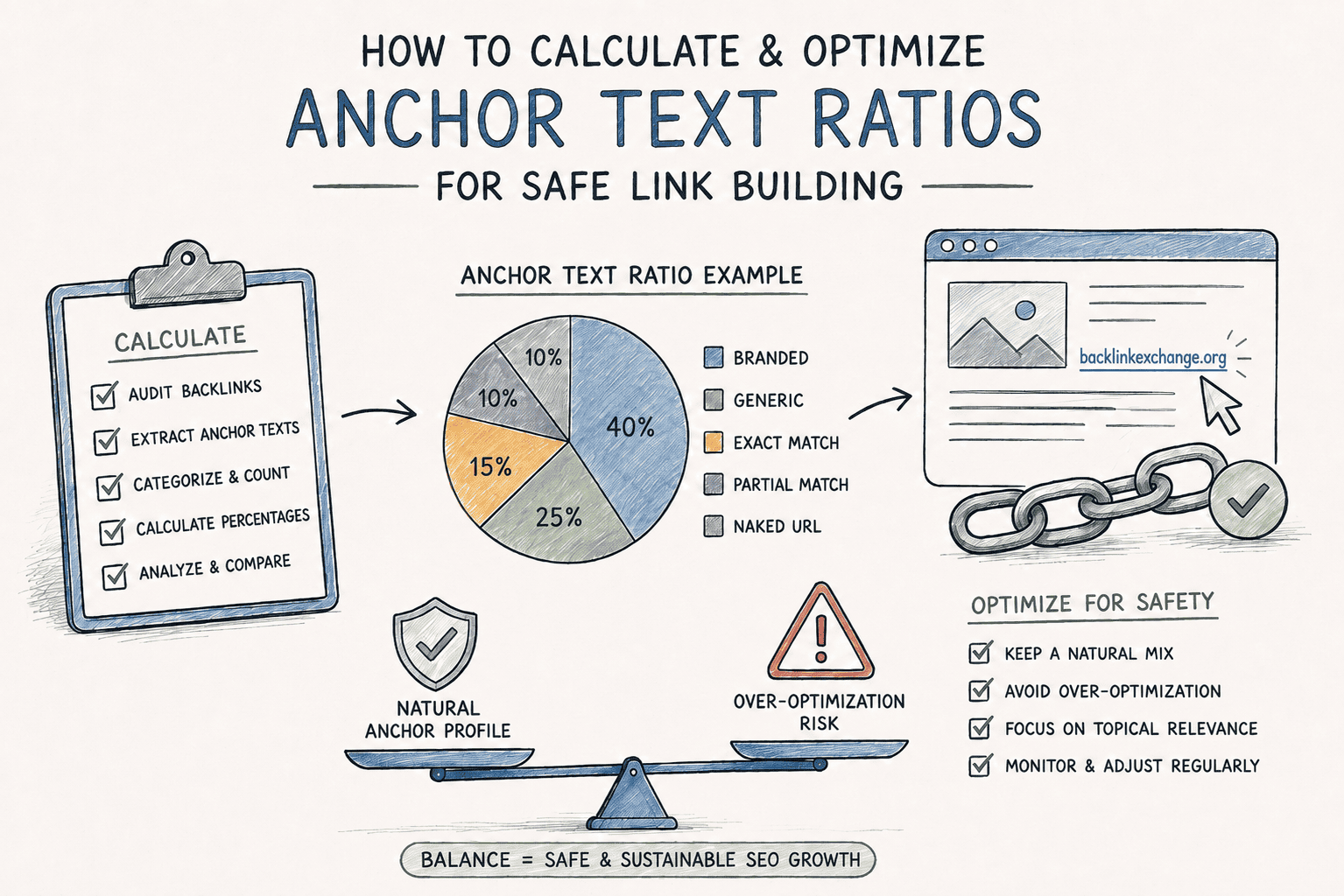 How to Calculate & Optimize Anchor Text Ratios for Safe Link Building